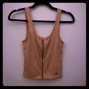 Peach singlet with front zipper - Holllister